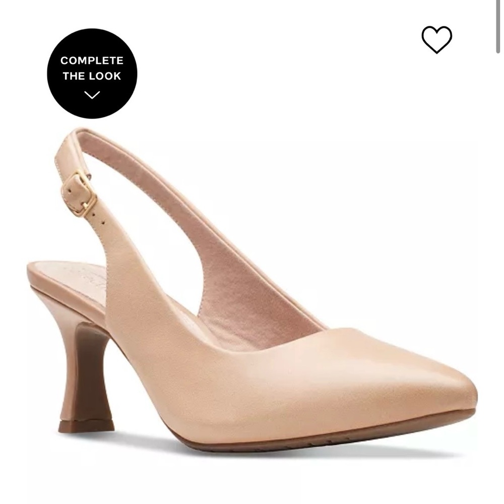 Clarks Women’s Kataleyna Step Slingback Pumps in Warm Beige Size 8